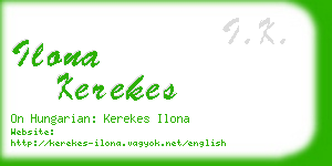 ilona kerekes business card